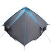 vidaXL Tente tipi avec toit avec &eacute;vent Bleu et gris 490 x 410 x 210 cm