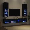 vidaXL Ensemble meuble TV 2 pcs Ch&ecirc;ne noir 30,5 x 30 x 102 cm
