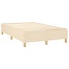 vidaXL Sommier &agrave; lattes de lit avec matelas Cr&egrave;me 120x200 cm Tissu