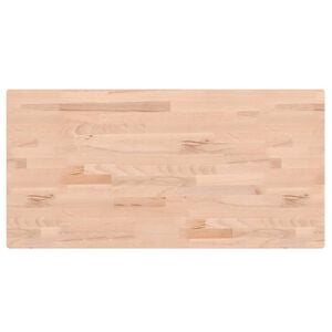 vidaXL Dessus de table 80x40x1,5 cm rectangulaire bois massif de h&ecirc;tre