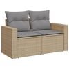 vidaXL Salon de jardin et coussins 11 pcs mélange beige résine tressée