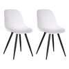 LABEL51 Chaises &agrave; manger lot de 2 Monza 46x54x88 cm Blanc
