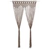 vidaXL Rideau en macram&eacute; Taupe 140x240 cm Coton