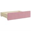 vidaXL Lit de jour avec gigogne et tiroirs rose 80x200 cm velours