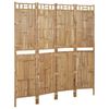 vidaXL Cloison de s&eacute;paration 4 panneaux Bambou 160x180 cm