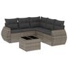 vidaXL Salon de jardin 6 pcs avec coussins gris r&eacute;sine tress&eacute;e