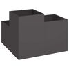 vidaXL Cache-pot de jardin Noir 100 x 100 x 60 cm Acier