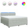 vidaXL Sommier &agrave; lattes de lit et matelas Gris clair 180x200cm Velours