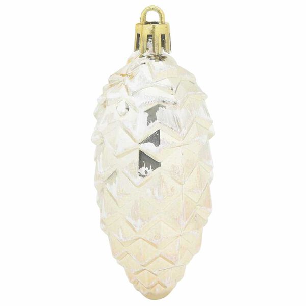 vidaXL Boule de Pomme de Pin de Noël 40 pcs Champagne