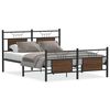 vidaXL Cadre de lit sans matelas ch&ecirc;ne marron 137x190 cm
