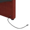 vidaXL Lit avec matelas et &eacute;clairage USB Rouge bordeaux Tissu 90x200cm
