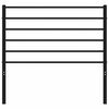 vidaXL T&ecirc;te de lit de remplacement m&eacute;tal noir 107 cm