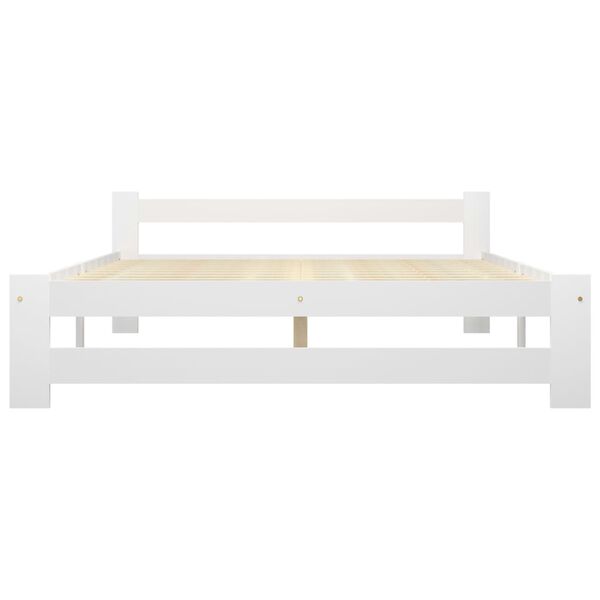 vidaXL Cadre de lit sans matelas blanc bois massif 180x200 cm