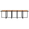 vidaXL Ensemble &agrave; manger de jardin coussins 15 pcs R&eacute;sine tress&eacute;e Noir