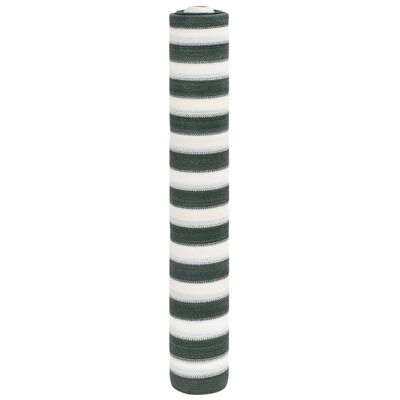 vidaXL Filet brise-vue vert et blanc 2x10 m PEHD 75 g/m²