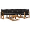 vidaXL Ensemble de canap&eacute;s d'ext&eacute;rieur 6 pc Naturel et noir