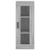 vidaXL Buffet haut Sonoma gris 34,5x34x180 cm Bois d'ing&eacute;nierie