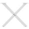 vidaXL Pieds de table basse en forme de X, 2 pi&egrave;ces, blanc, 50 x (42-43) cm, acier