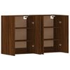 vidaXL Armoires murales 2 pcs ch&ecirc;ne marron bois d'ing&eacute;nierie