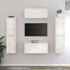vidaXL Meubles TV 6 pcs Blanc Bois massif de pin