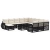 vidaXL Ensemble de canap&eacute; de jardin 13 pc Noir polyrotin