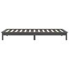vidaXL Cadre de lit sans matelas gris 90x200 cm bois massif