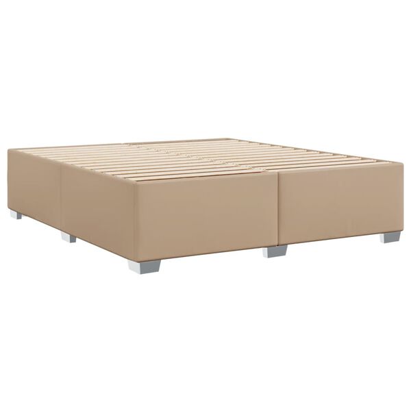 vidaXL Cadre de lit sans matelas cappuccino 200x200 cm similicuir