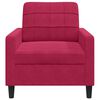 vidaXL Fauteuil Rouge bordeaux 60 cm Velours
