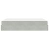 vidaXL Cadre de lit avec matelas avec matelas 2 pcs Gris clair Velours