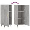 vidaXL Buffet Gris b&eacute;ton 34,5x34x90 cm Bois d'ing&eacute;nierie
