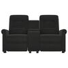 vidaXL Fauteuil de massage inclinable et porte-gobelet 2 places noir
