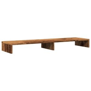 vidaXL Support de moniteur vieux bois 100x27x10 cm bois d'ing&eacute;nierie