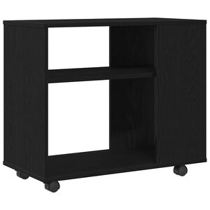 vidaXL Table d'appoint en ch&ecirc;ne noir 70 x 35 x 60,5 cm Bois d'ing&eacute;nierie