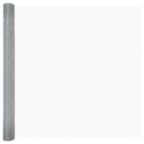 vidaXL Cl&ocirc;ture en fil soud&eacute; Argent 1.6 x 10 m