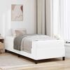vidaXL Cadre de lit avec matelas Blanc 80 x 200 cm tissu