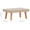 vidaXL Salon de jardin 5 pcs avec coussins R&eacute;sine tress&eacute;e Beige