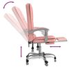 vidaXL Fauteuil de massage inclinable de bureau Rose Similicuir