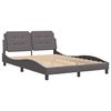 vidaXL Cadre de lit sans matelas Zadar gris 120x200 cm similicuir