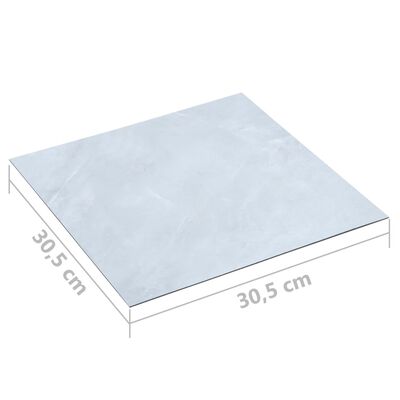 vidaXL Planches de plancher autoadhésives 5,11 m² PVC Blanc Marbre
