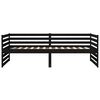 vidaXL Lit de jour sans matelas noir 80x200 cm bois de pin massif