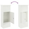 vidaXL Bo&icirc;te de d&eacute;p&ocirc;t de colis Blanc 44.5 x 29 x 110.5 cm Acier