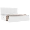 vidaXL Lit de Rangement Blanc pur 200 x 200 cm Cuir synth&eacute;tique