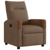 vidaXL Fauteuil inclinable électrique Marron Tissu