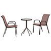 vidaXL Ensemble bistro de jardin 3 pcs Marron Acier