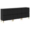 vidaXL Buffets 3 pc Ch&ecirc;ne noir 60 x 35 x 70 cm Bois d'ing&eacute;nierie
