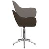 vidaXL Chaise pivotante de bureau Marron fonc&eacute; Tissu