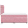 vidaXL Sommier &agrave; lattes de lit avec matelas Rose 140x200 cm Velours