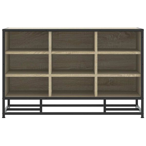 vidaXL Banc à chaussures chêne sonoma bois d'ingénierie et métal