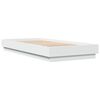 vidaXL Cadre de lit sans matelas blanc 90x200 cm bois d'ing&eacute;nierie