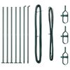vidaXL Poteau de cl&ocirc;ture. 7 pcs Vert Acier